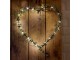  Zelený veniec Fleur v tvare srdca s ihličím as 25 LED svetielkami – 30*4*32 cm Chic Antique