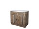 Hnědá antik komoda s mramorovou deskou Grimaud – 95*60*97 cm Chic Antique