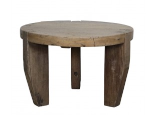 Konferenční stolek Grimaud z recyklovaného hnědého dřeva – Ø 72*48 cm