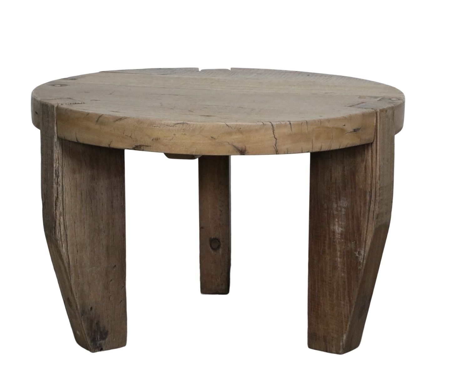 Konferenční stolek Grimaud z recyklovaného hnědého dřeva – Ø 72*48 cm
