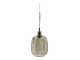 Skleněná lampa s kouřovým sklem a mosazným vrškem – Ø 19*29 cm / 40W/ E27 Chic Antique