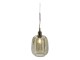 Skleněná lampa s kouřovým sklem a mosazným vrškem – Ø 19*29 cm / 40W/ E27 Chic Antique