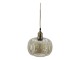 Skleněná lampa s kouřovým sklem a mosazným vrškem – Ø 17*18 cm / 40W/ E27 Chic Antique