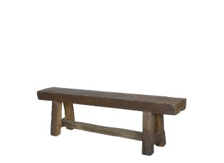 Hnědá lavice Grimaud z recyklovaného dřeva Nature – 150*26*45 cm