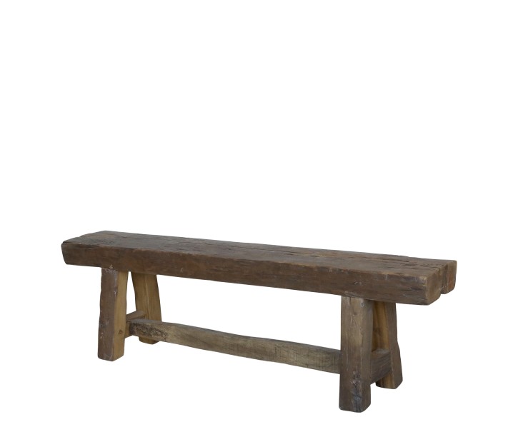 Lavice Grimaud z recyklovaného hnědého dřeva Nature – 150*26*45 cm Chic Antique