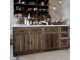 Hnědá antik skříňka s mramorovou deskou Grimaud Kitchen – 60*60*97 cm Chic Antique