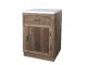 Hnědá antik skříňka s mramorovou deskou Grimaud Kitchen – 60*60*97 cm Chic Antique