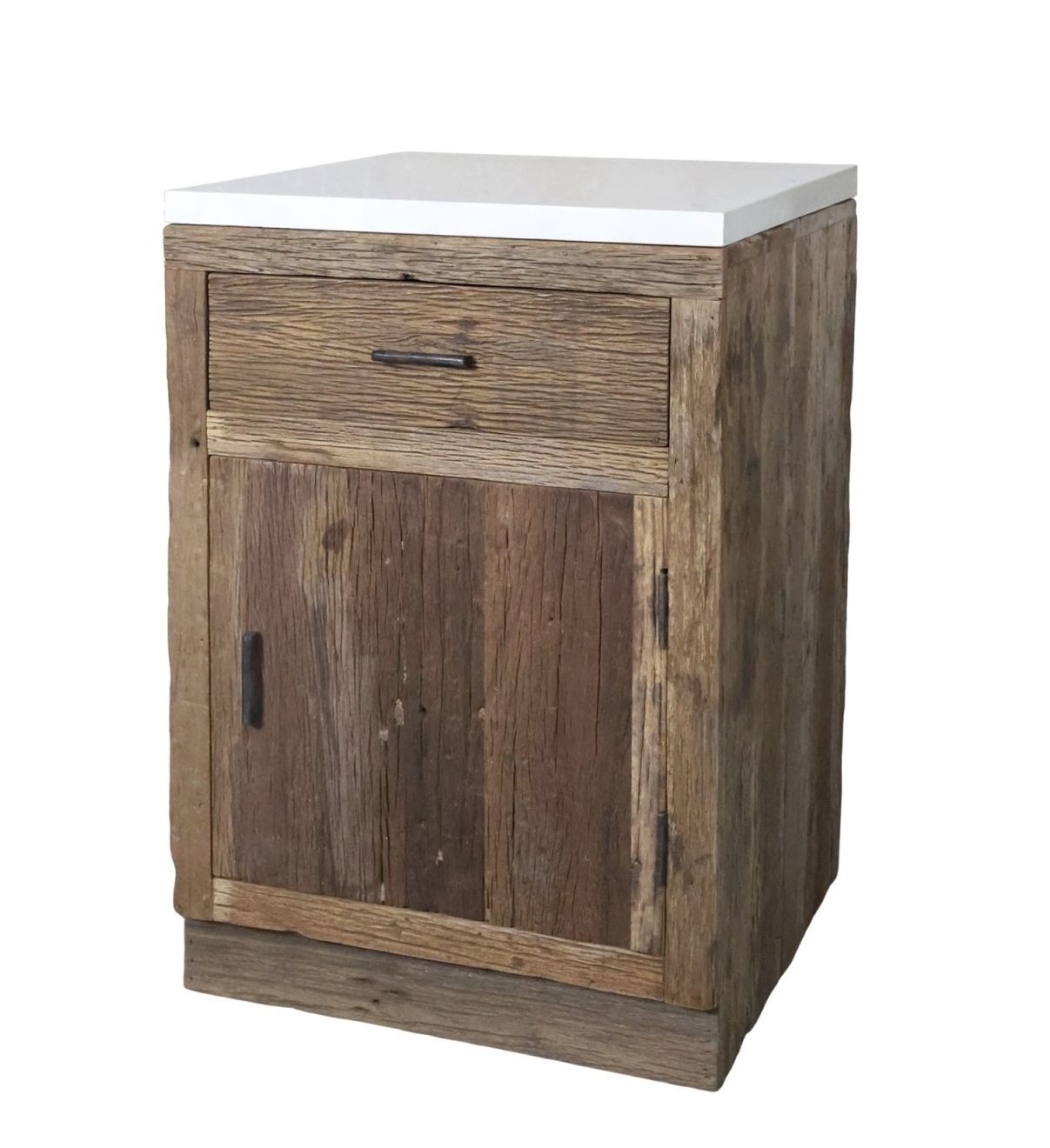 Hnědá antik skříňka s mramorovou deskou Grimaud Kitchen – 60*60*97 cm