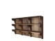 Hnědá nástěnná police Grimaud z recyklovaného dřeva Nature – 180*30*90 cm Chic Antique