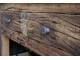 Hnědý antik konzolový stůl Grimaud se 2 zásuvkami z recyklovaného dřeva – 80*44*80 cm Chic Antique