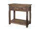 Hnědý antik konzolový stůl Grimaud se 2 zásuvkami z recyklovaného dřeva – 80*44*80 cm Chic Antique