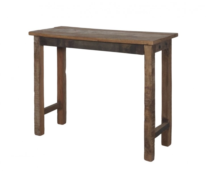  Hnedý antik konzolový stôl Grimaud z recyklovaného dreva Nature – 91*36*75 cm Chic Antique