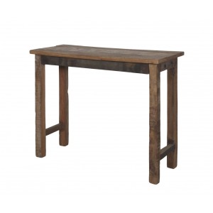  Hnedý antik konzolový stôl Grimaud z recyklovaného dreva Nature – 91*36*75 cm