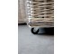 Sada 2ks proutěných košů French Basket Grey s kolečky – 59*41*50/ 51*33*45 cm Chic Antique