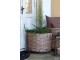Sada 2ks hnědých rohových košíků French Basket Nature s kolečky – 62*62*55 cm Chic Antique