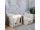 Sada 2ks proutěných košů s uchy French Basket Grey – 50*39*40/ 42*30*37 cm Chic Antique