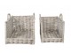 Sada 2ks proutěných košů s uchy French Basket Grey – 50*39*40/ 42*30*37 cm Chic Antique