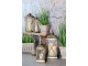 Sada 3ks květináčů s vložkou French Basket Grey – 40*40*32/ 33*33*26/ 25*25*22 cm Chic Antique