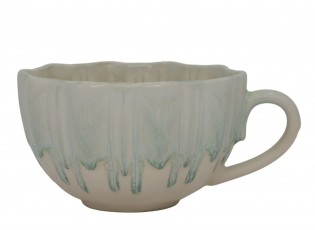 Porcelánový šálek se stékající glazurou New Bone China Green – Ø 11*6,5 cm