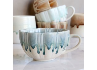 Porcelánový šálek se stékající glazurou New Bone China Opal – Ø 11*6,5 cm