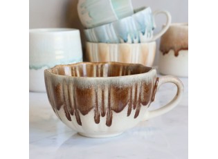 Porcelánový šálek se stékající glazurou New Bone China Coffee – Ø 11*6,5 cm