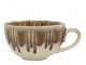 Porcelánový šálek se stékající glazurou New Bone China kávový – Ø 11*6,5 cm Chic Antique