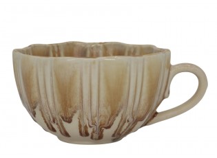Porcelánový šálek se stékající glazurou New Bone China Latte – Ø 11*6,5 cm