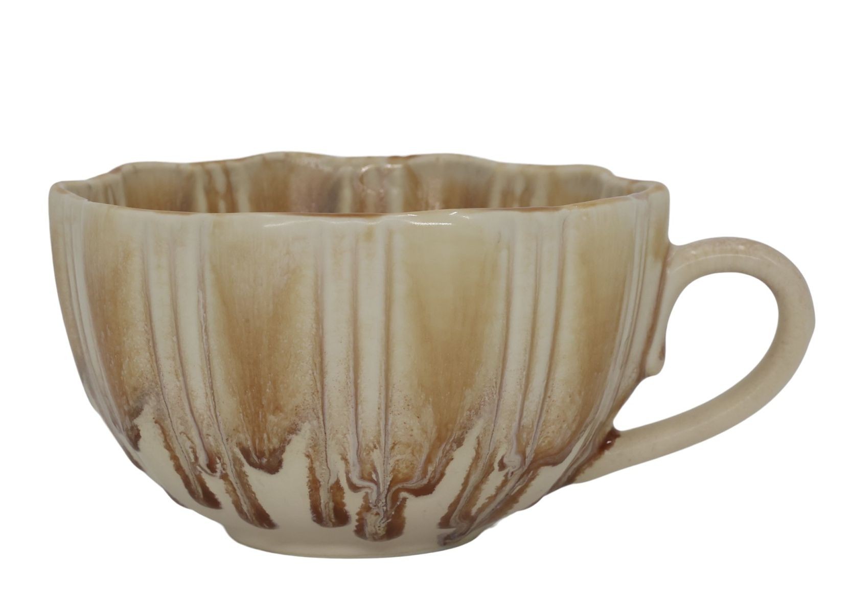 Porcelánový šálek se stékající glazurou New Bone China Latte – Ø 11*6,5 cm