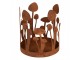 Rustikální rezavý svícen s houbičkami Mushroom Rust - Ø 12*14 cm Clayre & Eef