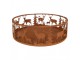 Rustikální rezavý dekorační podnos s jeleny Deer Rust - Ø 25*7 cm Clayre & Eef