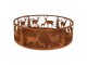 Rustikální rezavý dekorační podnos s jeleny Deer Rust - Ø 25*7 cm Clayre & Eef