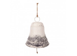 Veliký kovový vintage závěsný zvon Bell Antique - Ø 42*46 cm