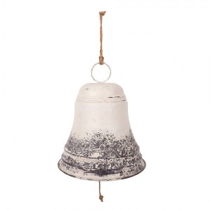 Veliký kovový vintage závěsný zvon Bell Antique - Ø 42*46 cm