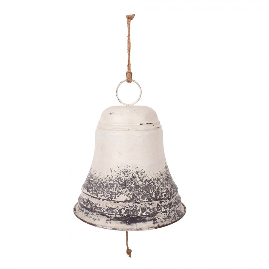 Veliký kovový vintage závěsný zvon Bell Antique - Ø 42*46 cm