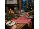 Červený bavlněný ubrus na stůl Nordic Christmas New - 100*100 cm Clayre & Eef