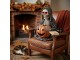 Halloween dekorace kostlivec v černém plášti a dýní - 38*33*54 cm Clayre & Eef