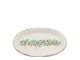 Béžový keramický podnos s cesmínou Holly Christmas Antique – 25*18*2,5 cm Chic Antique