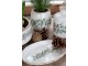 Béžový keramický podnos s cesmínou Holly Christmas Antique – 25*18*2,5 cm Chic Antique