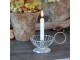 Šedý železný svícen na kónickou svíčku Chamberstick – 11*7*6 cm Chic Antique