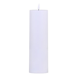LED veliká sloupová venkovní bílá svíčka Pillar LED – Ø 10*35 cm / 3AAA