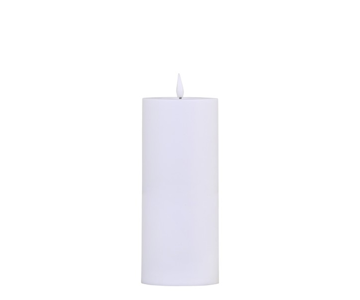 LED veliká sloupová venkovní bílá svíčka Pillar LED – Ø 10*25 cm Chic Antique