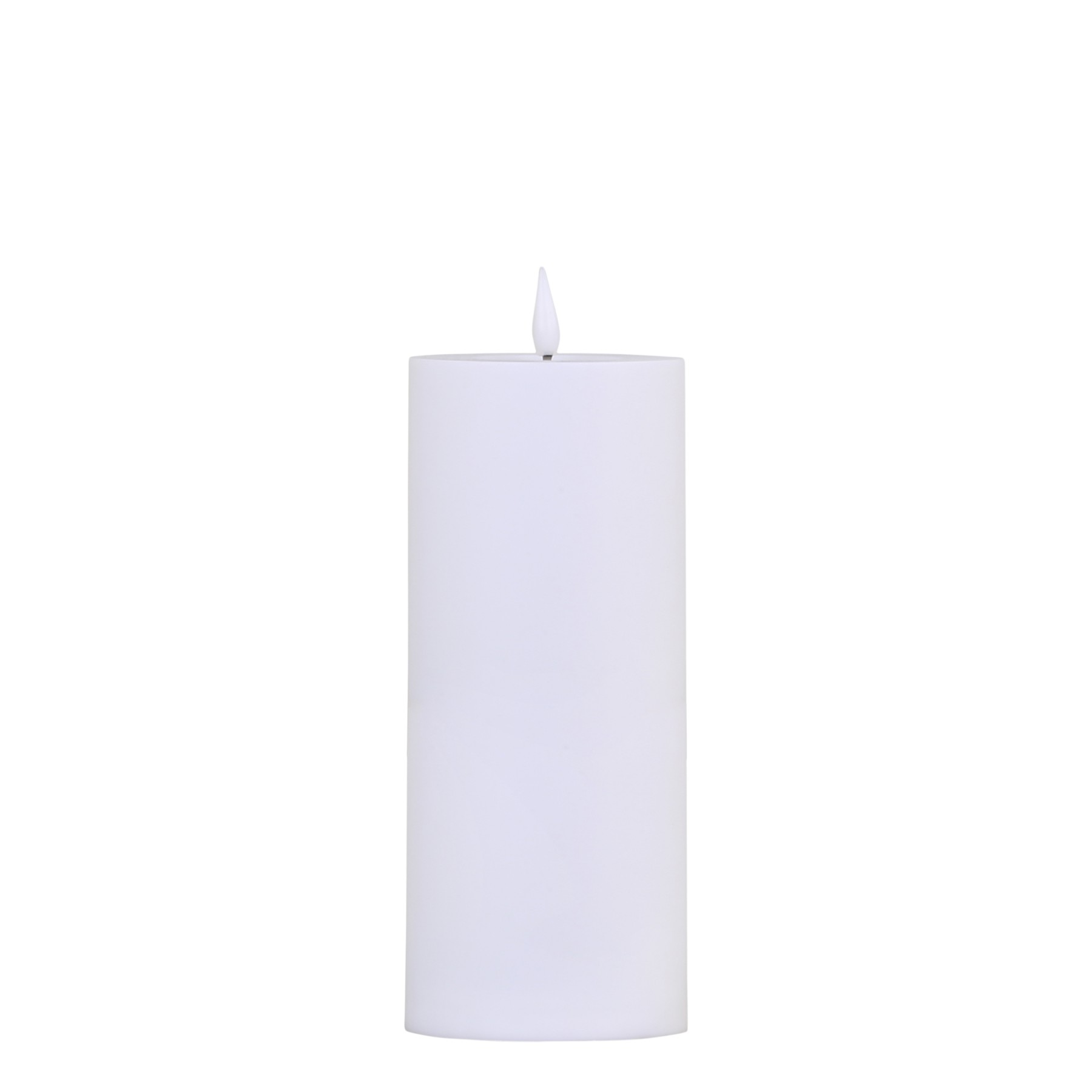 LED veliká sloupová venkovní bílá svíčka Pillar LED – Ø 10*25 cm / 3AAA