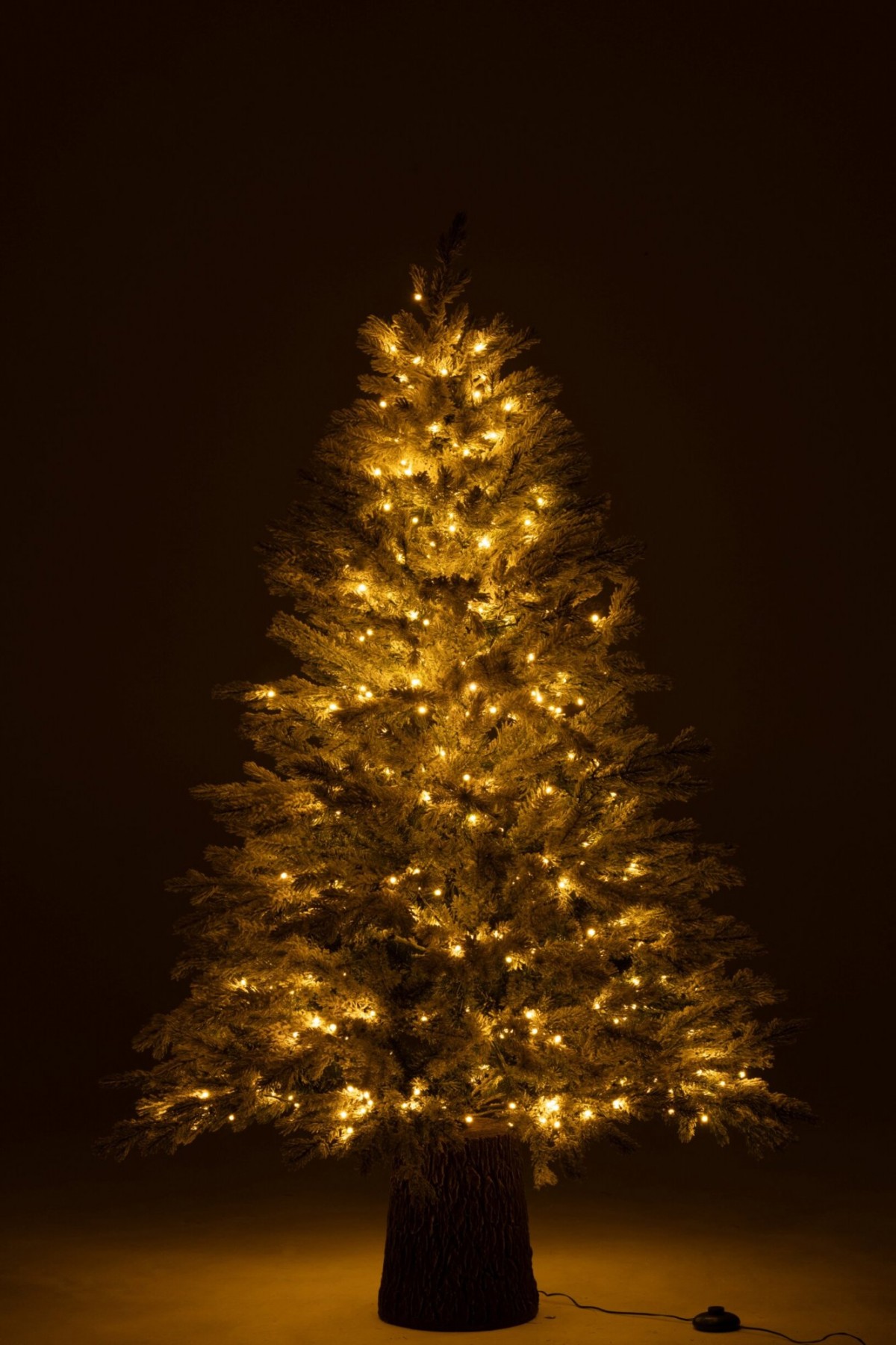 Vánoční zasněžený stromek s 600 LED světýlky na podstavci Snowy – 110*110*150 cm