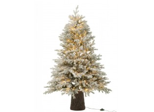 Vánoční zasněžený stromek s 600 LED světýlky na podstavci Snowy – 110*110*150 cm