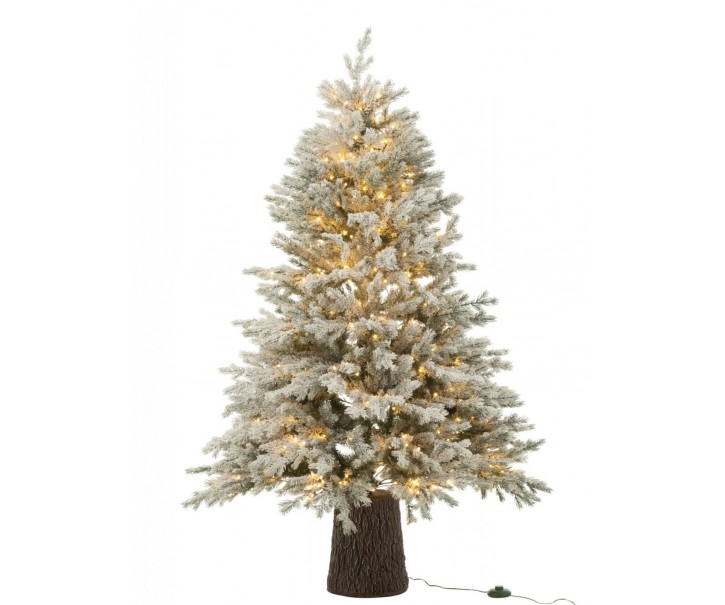 Vánoční zasněžený stromek s 600 LED světýlky na podstavci Snowy – 110*110*150 cm J-Line by Jolipa