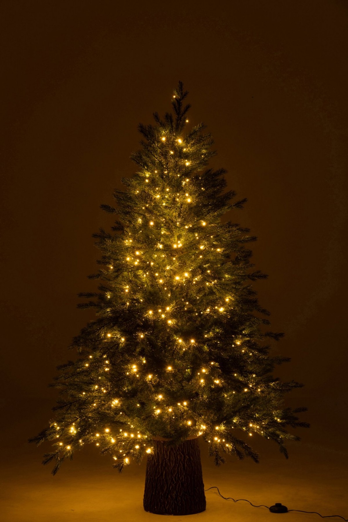 Vánoční zelený stromek s 600 LED světýlky na podstavci Dark Green – 110*110*150 cm