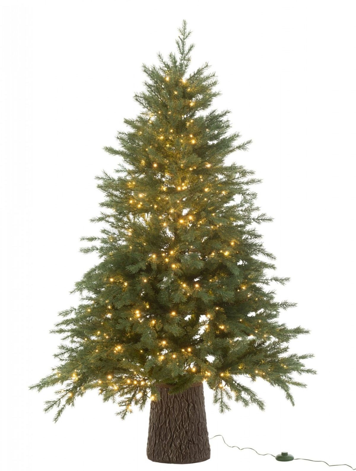 Vánoční zelený stromek s 600 LED světýlky na podstavci Dark Green – 110*110*150 cm