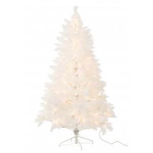 Bílý nadýchaný vánoční strom Boho Pampa 400 LED – 132*132*210 cm