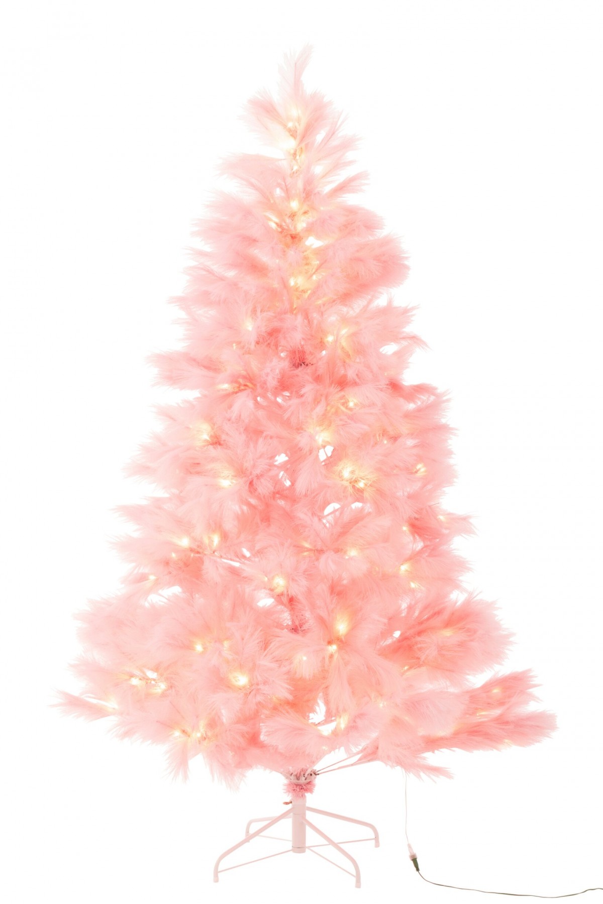 Růžový nadýchaný vánoční strom Boho Pampa 400 LED – 132*132*210 cm