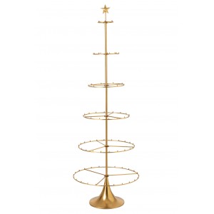 Zlatý kovový vánoční strom na zavěšení ozdob Tree Gold – 66*66*196 cm